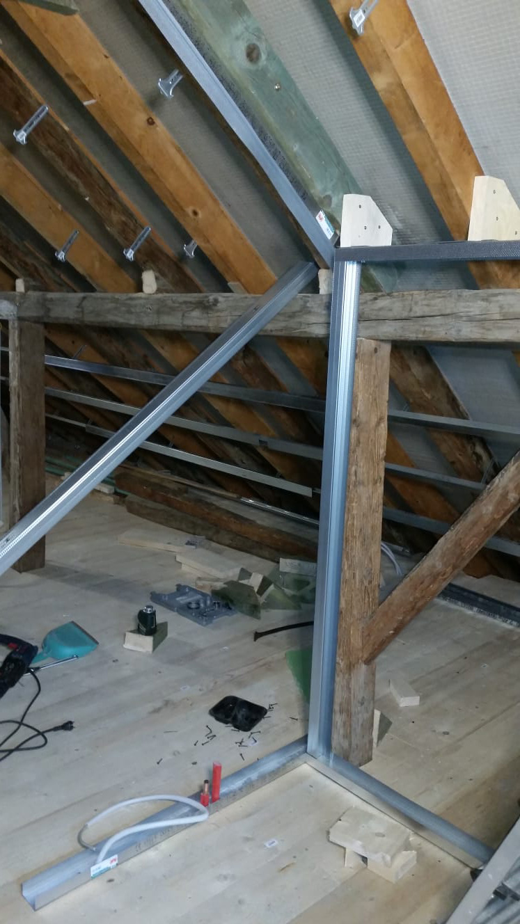 Renovierung eines Dachbodens